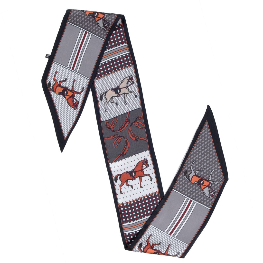 Madrigal - EQ & GEO Multi-Color Equestrian Scarf in Grey Urban-Equestrian