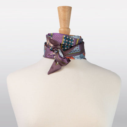 Madrigal - EQ & GEO Multi-Color Equestrian Scarf in Purple Urban-Equestrian