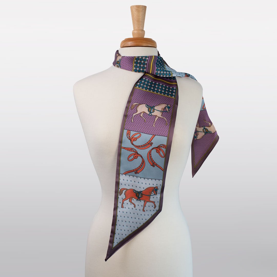 Madrigal - EQ & GEO Multi-Color Equestrian Scarf in Purple Urban-Equestrian