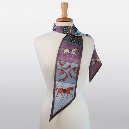 Madrigal - EQ & GEO Multi-Color Equestrian Scarf in Purple Urban-Equestrian
