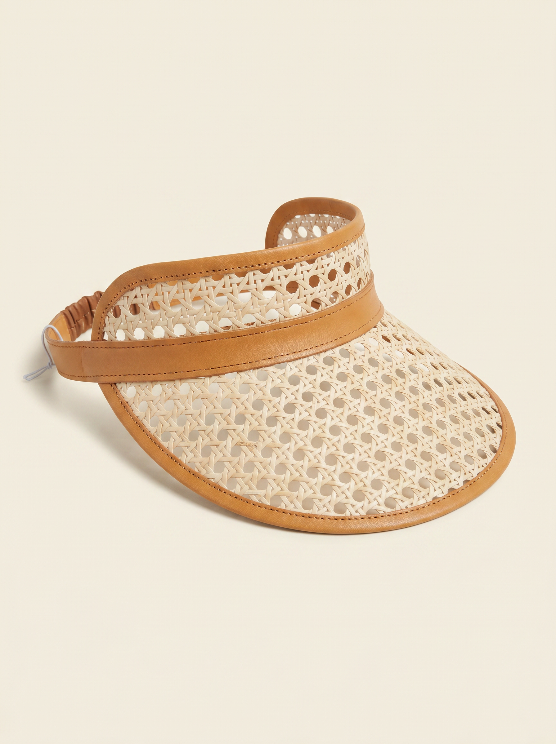 Sumi Leather and Cane Rattan Visor Village Thrive