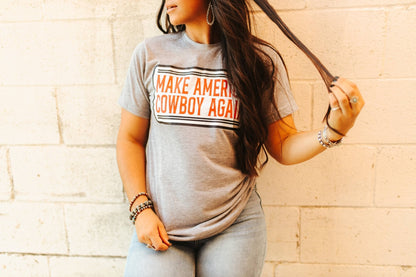 Make America Cowboy Again Banner Graphic Tee Wild Junkie