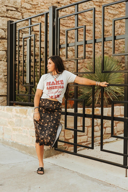 Make America Cowboy Again Stars Graphic Tee Wild Junkie