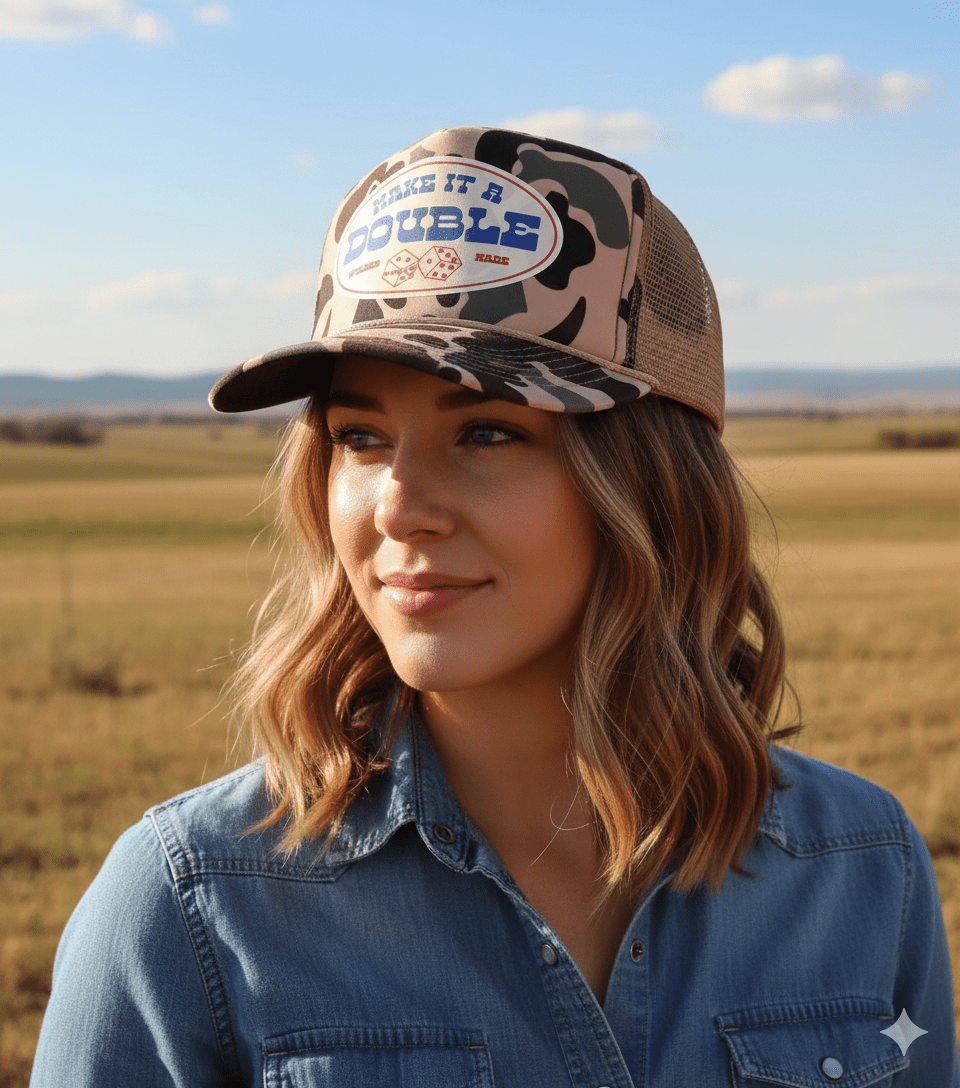 Make It A Double Camo Trucker Hat Wild Junkie
