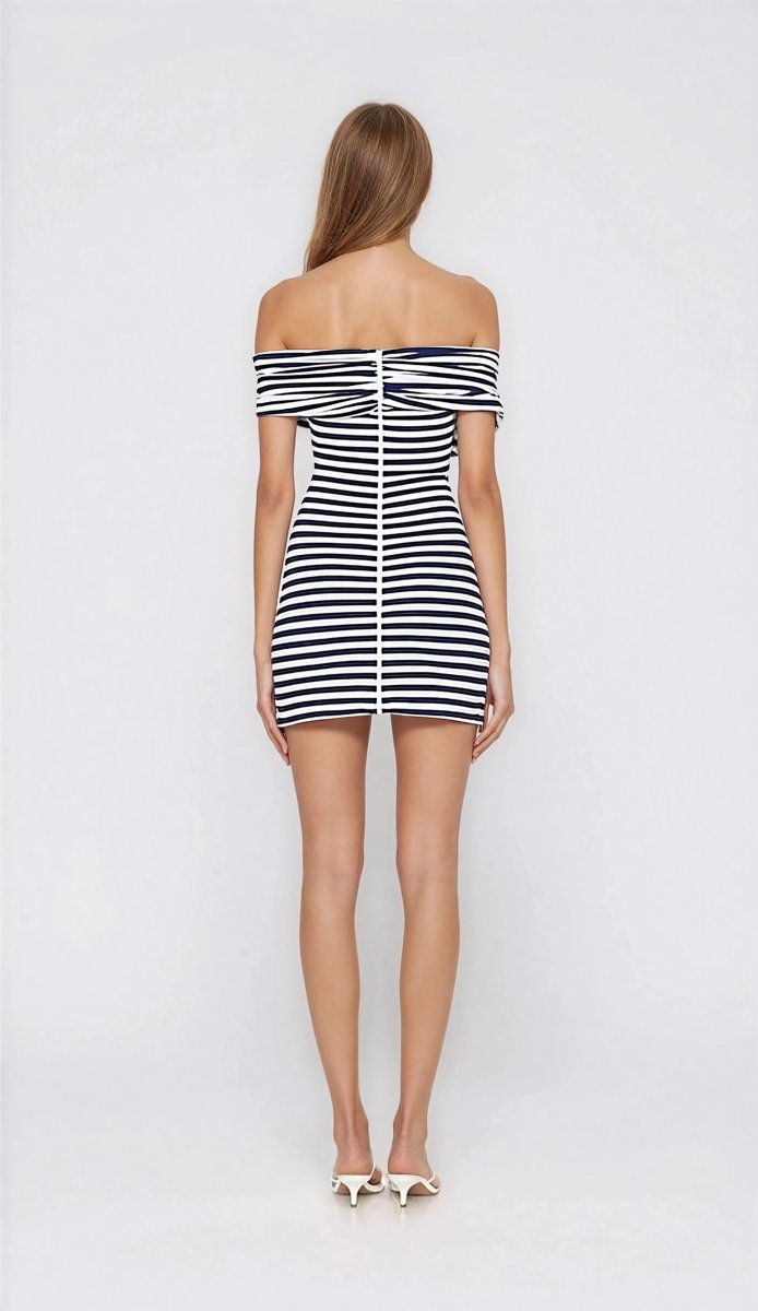 Malory Striped Mini Dress – Navy/White XO, Tina