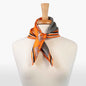 Manon - Stylized Equestrian Scarf in Tangerine Urban-Equestrian