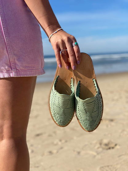 Marbella Huarache Slip-On Teal Bottomless Co.
