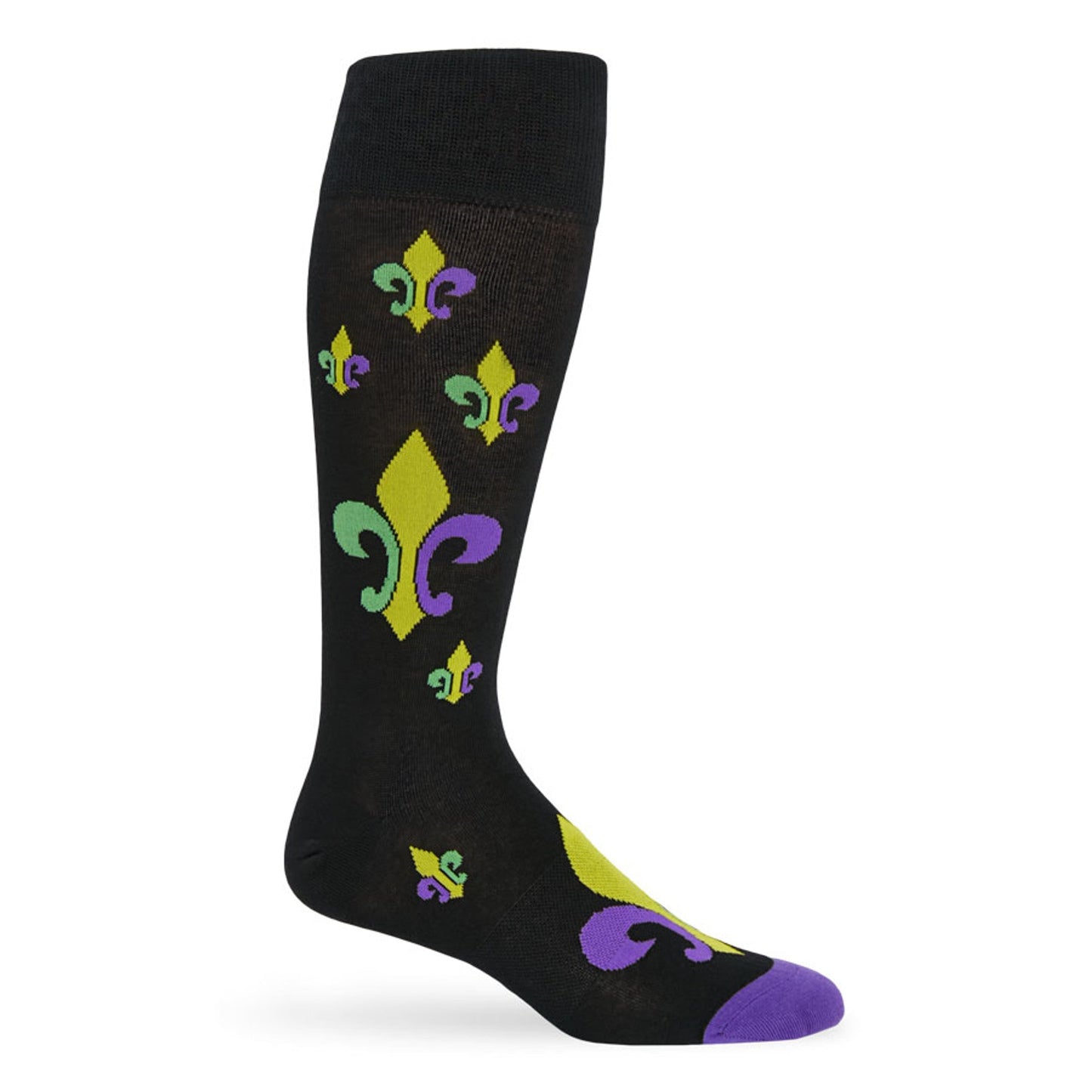 Mardi Gras - Large Fleur-de-lis Dress Socks DeadSoxy