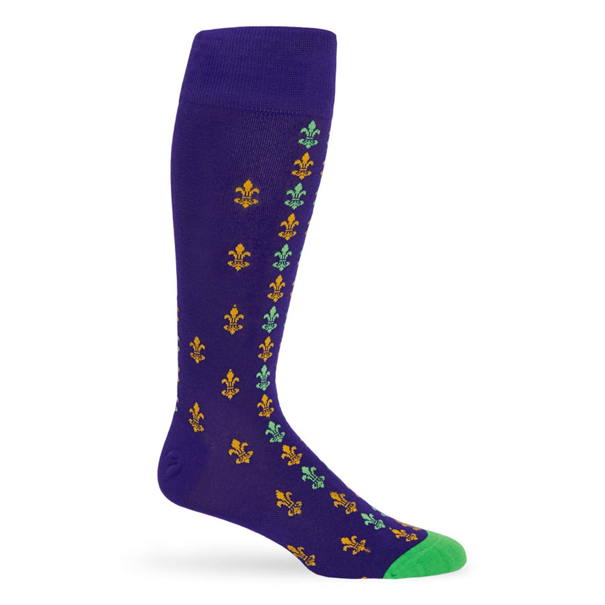 Mardi Gras - Mini Fleur-de-lis Dress Socks DeadSoxy