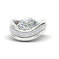 Dual Bands with Wave Solitaire Ring Fascinating Diamonds