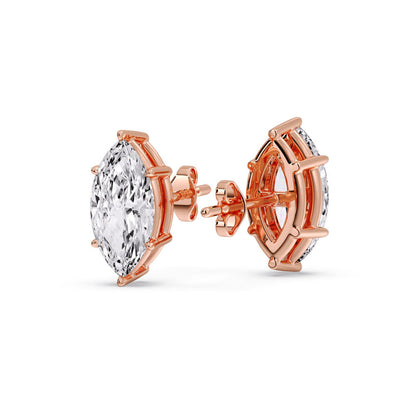 Marquise Diamond 6 Prong Stud Earrings Fascinating Diamonds