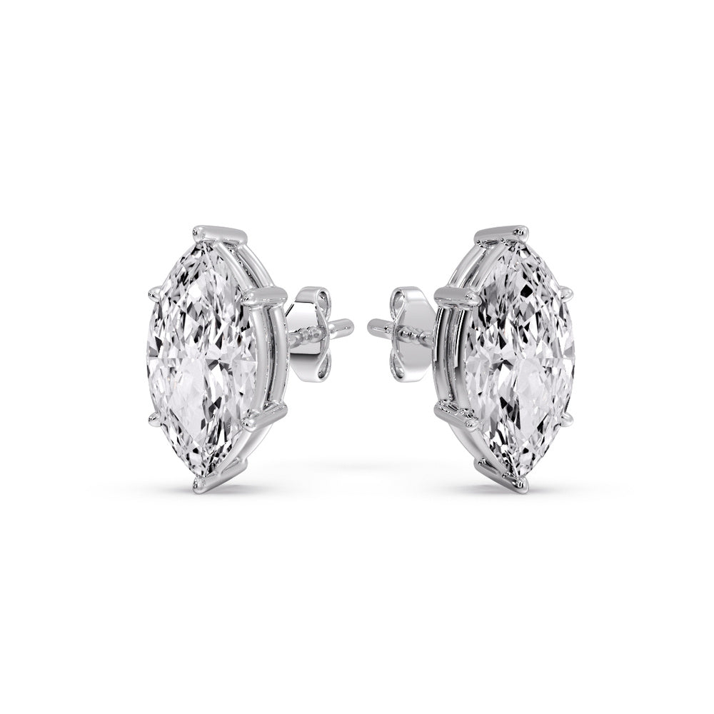 Marquise Diamond 6 Prong Stud Earrings Fascinating Diamonds