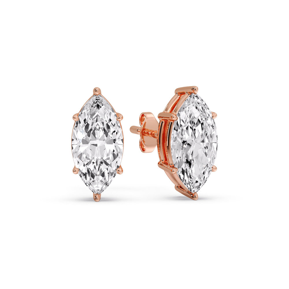 Marquise Diamond 6 Prong Stud Earrings Fascinating Diamonds