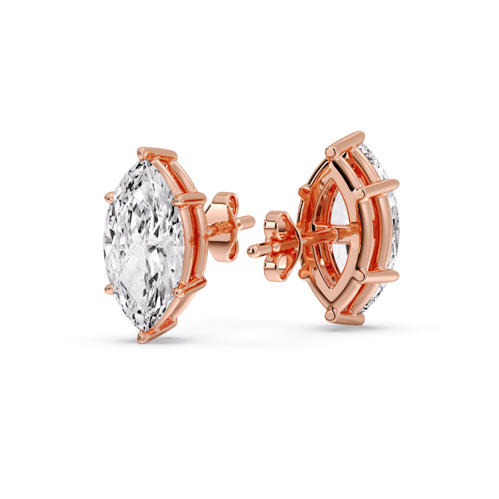 Marquise Diamond 6 Prong Stud Earrings Fascinating Diamonds