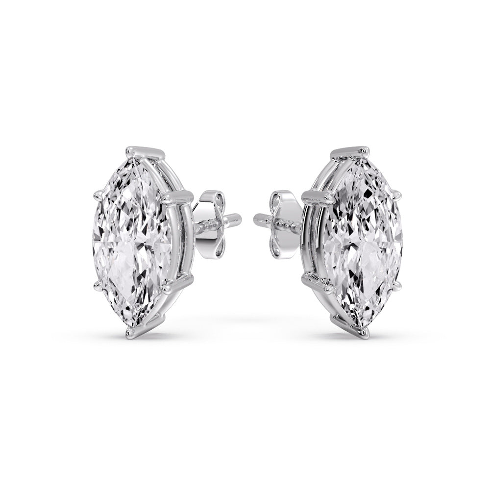 Marquise Diamond 6 Prong Stud Earrings Fascinating Diamonds