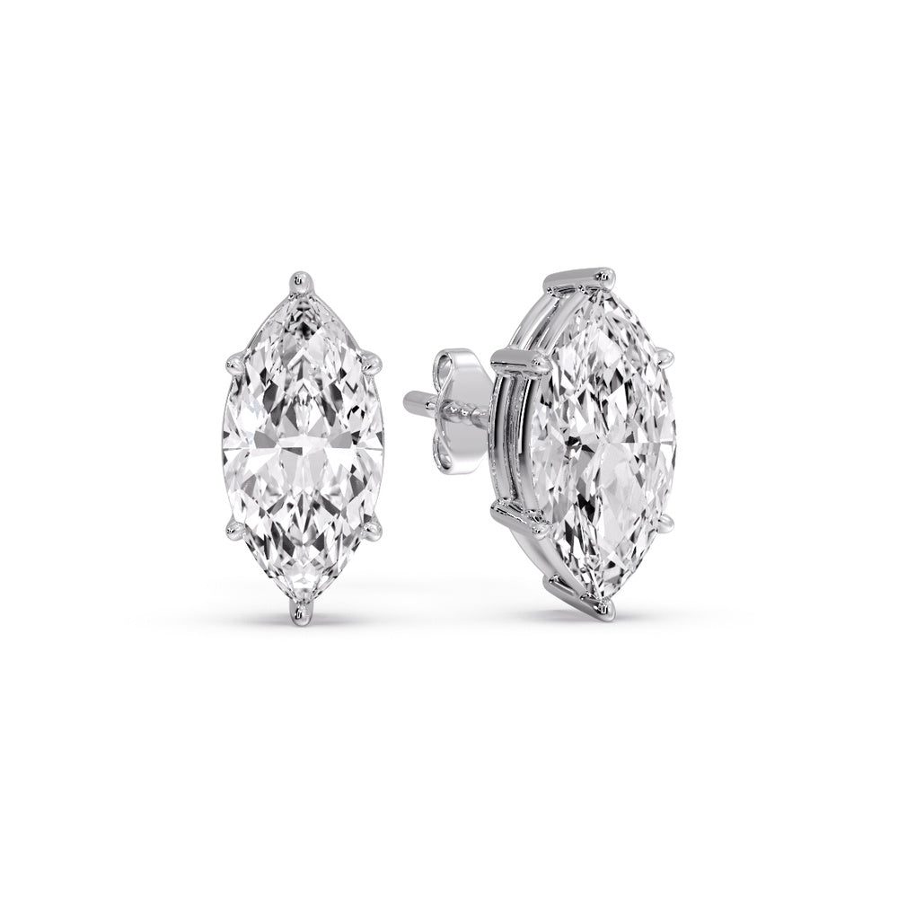 Marquise Diamond 6 Prong Stud Earrings Fascinating Diamonds