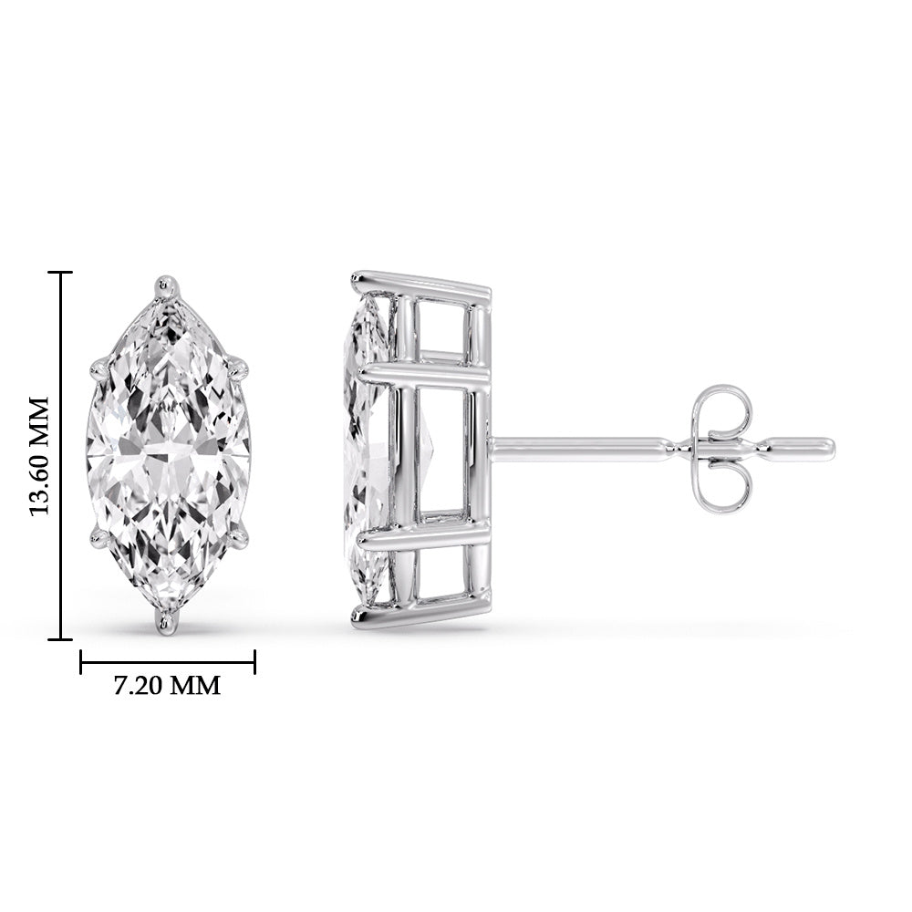 Marquise Diamond 6 Prong Stud Earrings Fascinating Diamonds