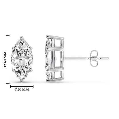 Marquise Diamond 6 Prong Stud Earrings Fascinating Diamonds
