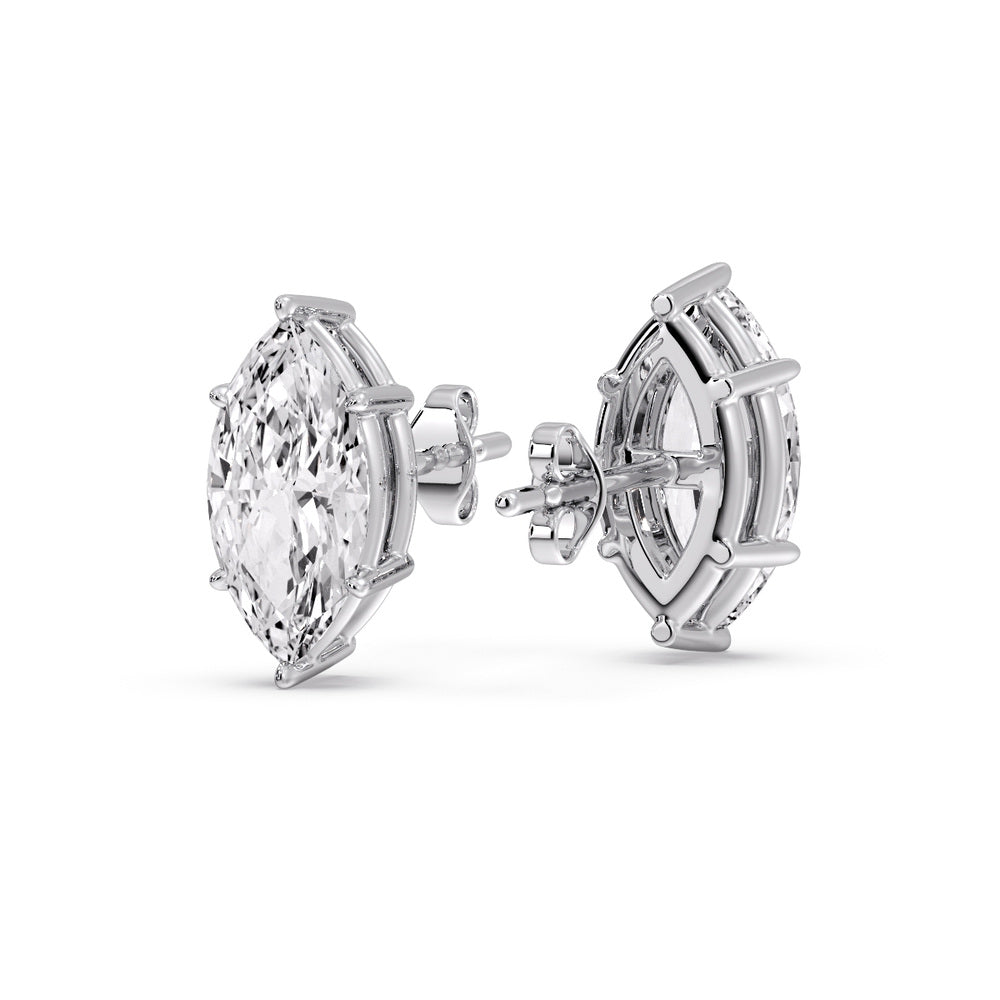 Marquise Diamond 6 Prong Stud Earrings Fascinating Diamonds