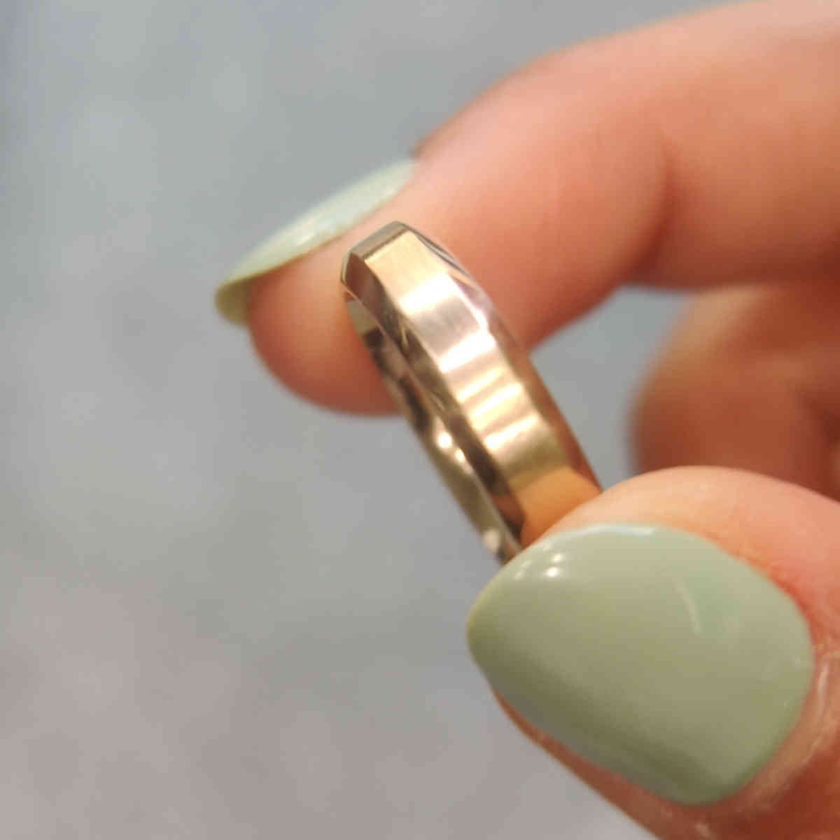 Matte Finish Beveled Anniversary Band For Men Fascinating Diamonds