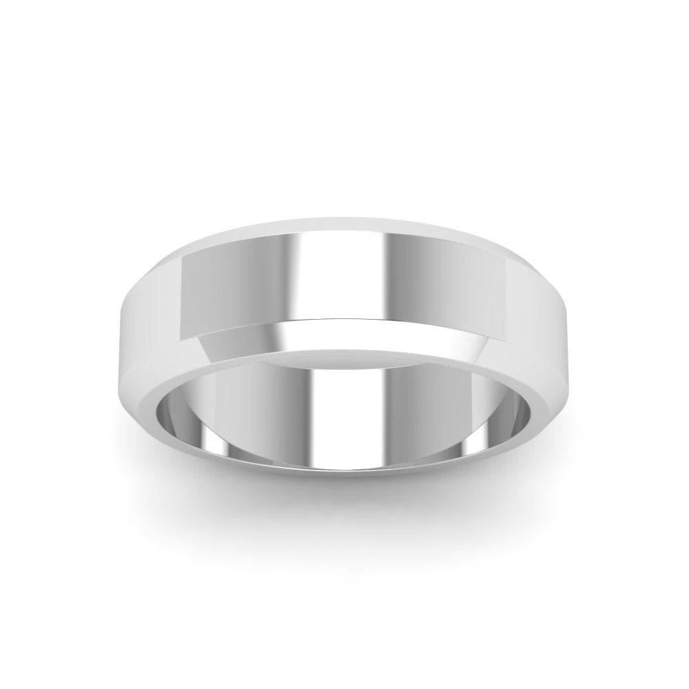 Matte Finish Beveled Anniversary Band For Men Fascinating Diamonds