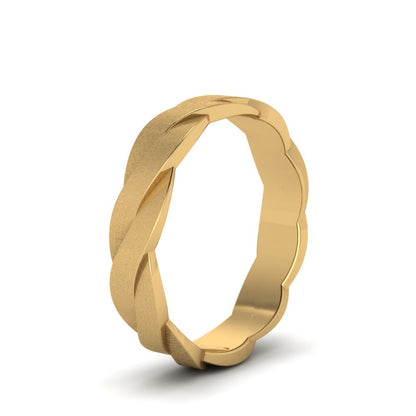 Matte Finish Twisted Wedding Band Fascinating Diamonds