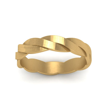 Matte Finish Twisted Wedding Band Fascinating Diamonds