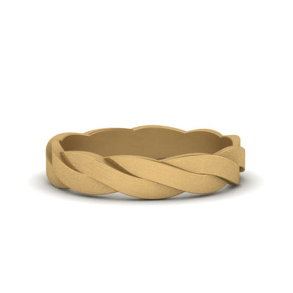 Matte Finish Twisted Wedding Band Fascinating Diamonds