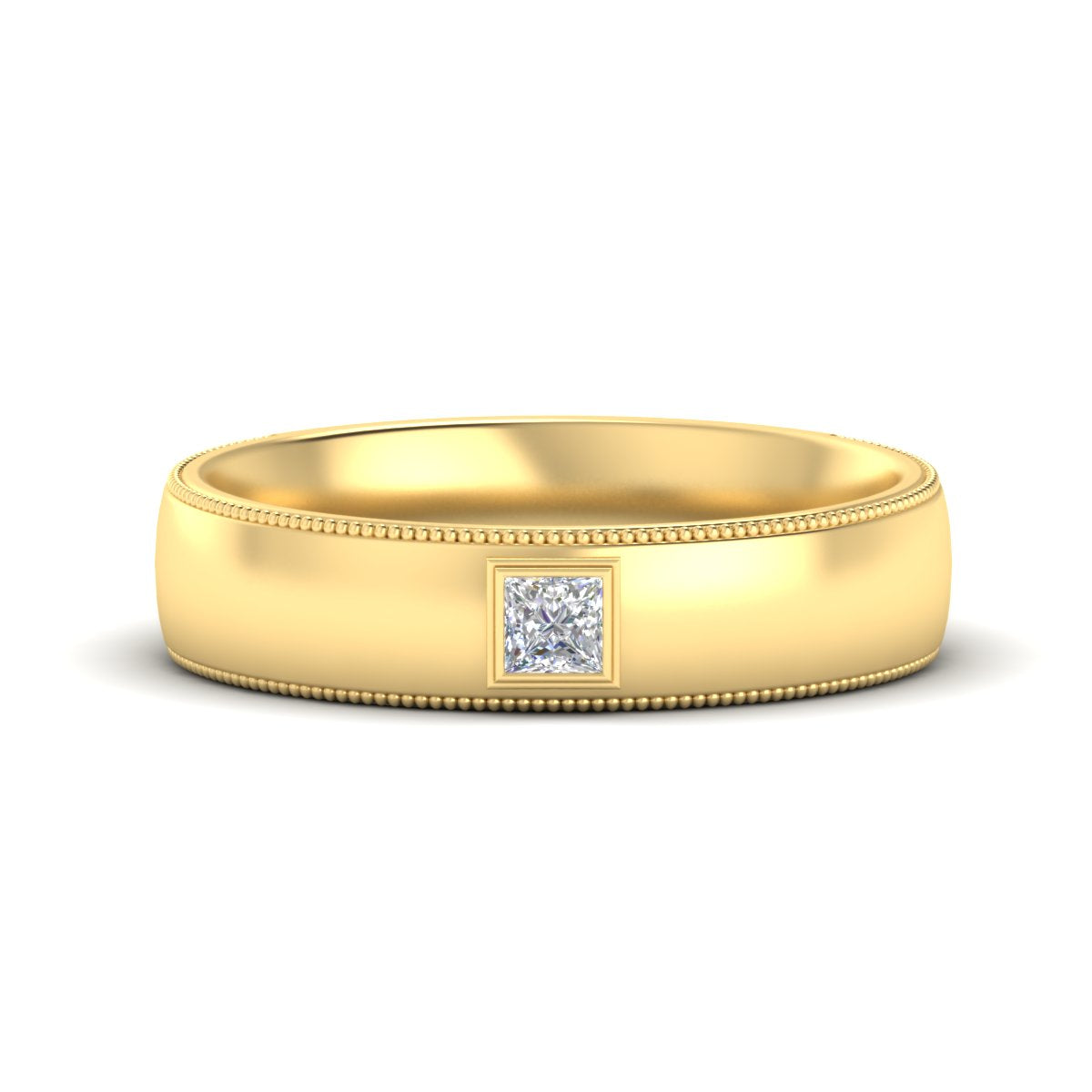 Princess Cut Mens Comfort Fit Promise Ring Fascinating Diamonds