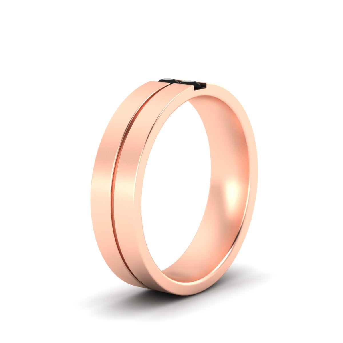 Mens 2 Stone Band Fascinating Diamonds