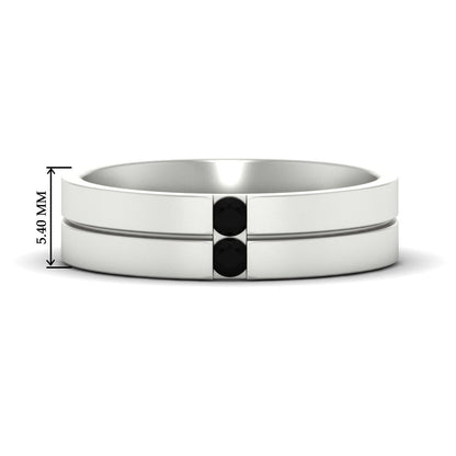 Mens 2 Stone Band Fascinating Diamonds