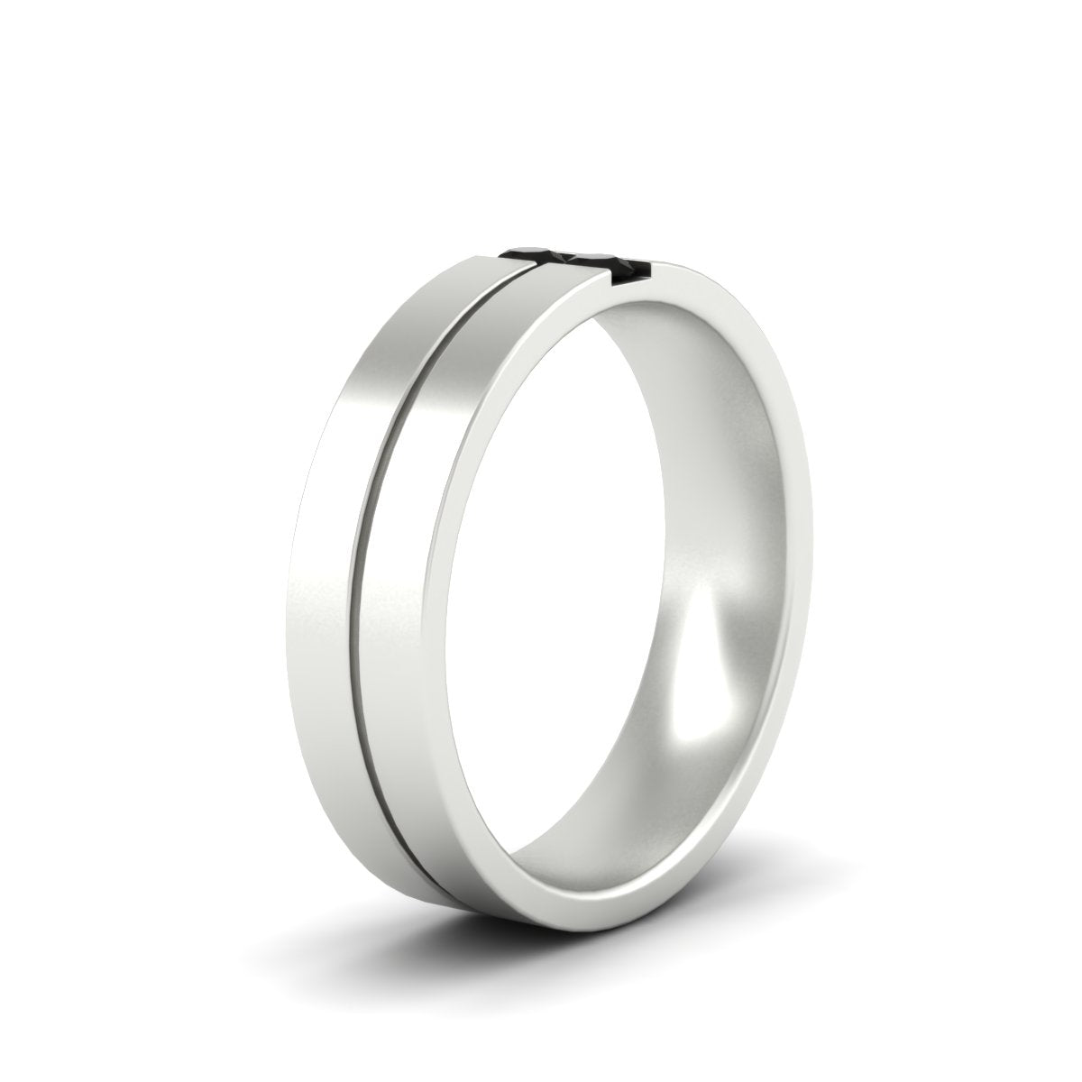 Mens 2 Stone Band Fascinating Diamonds