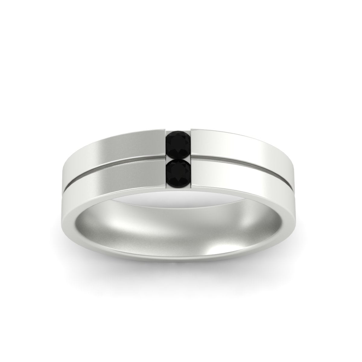 Mens 2 Stone Band Fascinating Diamonds