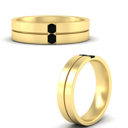 Mens 2 Stone Band Fascinating Diamonds