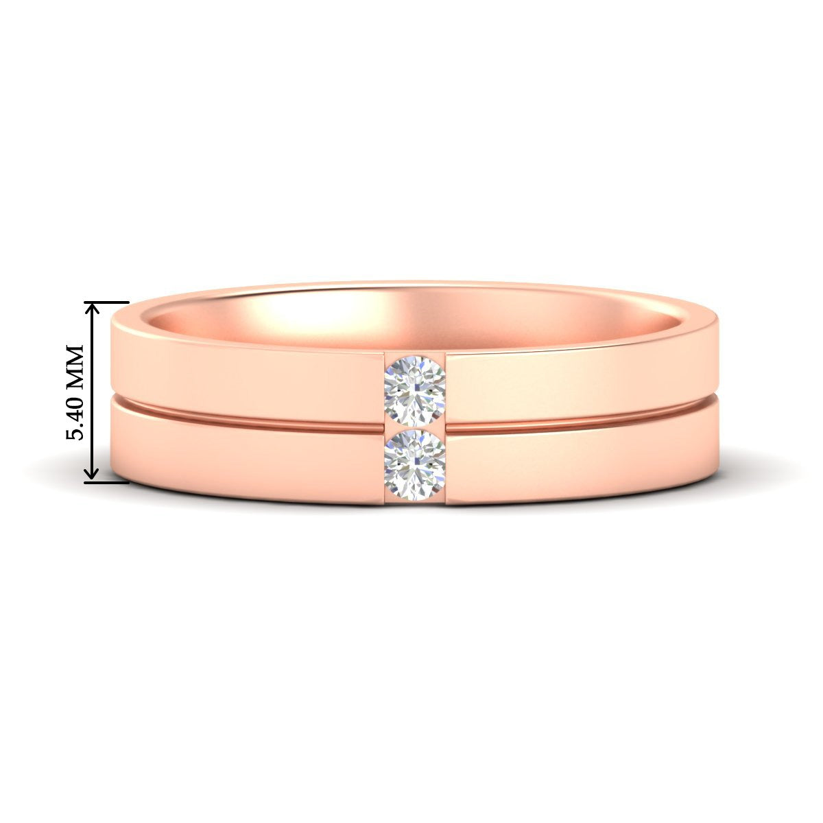 Mens 2 Stone Band Fascinating Diamonds