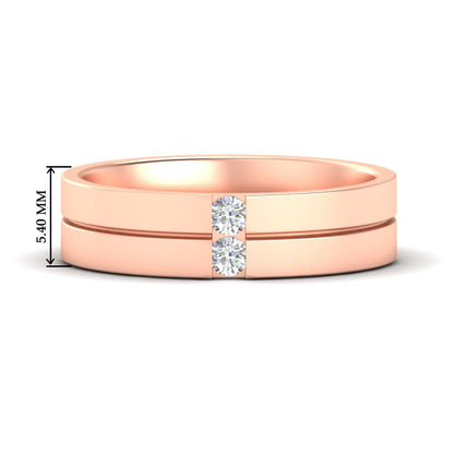 Mens 2 Stone Band Fascinating Diamonds