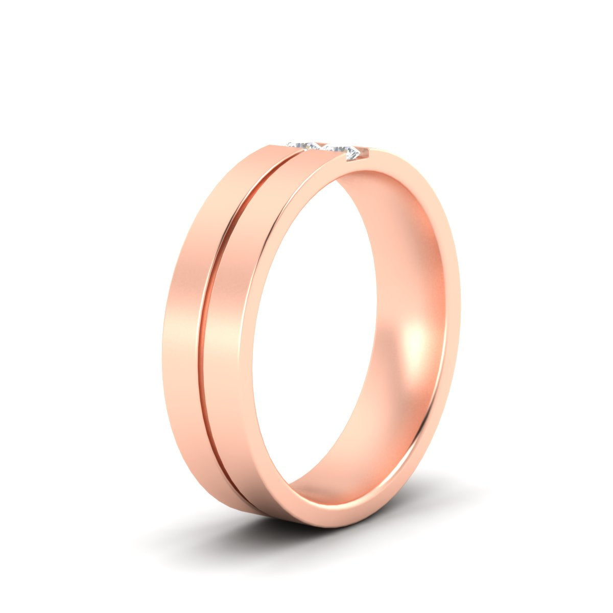 Mens 2 Stone Band Fascinating Diamonds