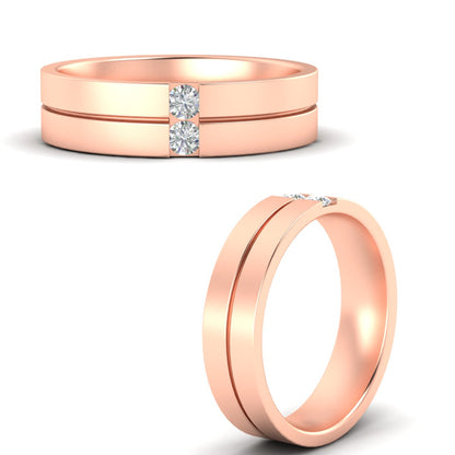 Mens 2 Stone Band Fascinating Diamonds