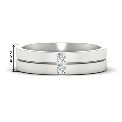 Mens 2 Stone Band Fascinating Diamonds