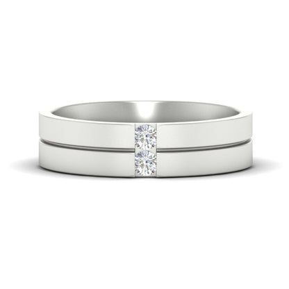 Mens 2 Stone Band Fascinating Diamonds