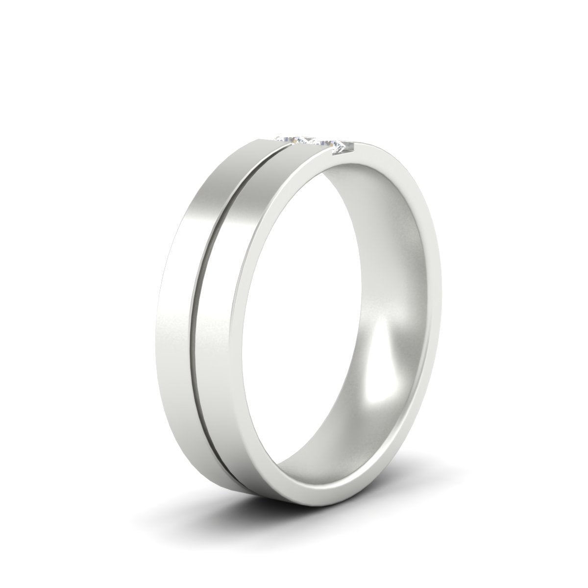 Mens 2 Stone Band Fascinating Diamonds