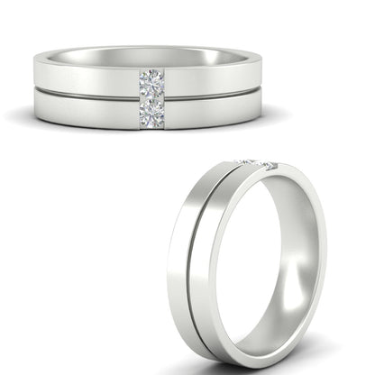 Mens 2 Stone Band Fascinating Diamonds