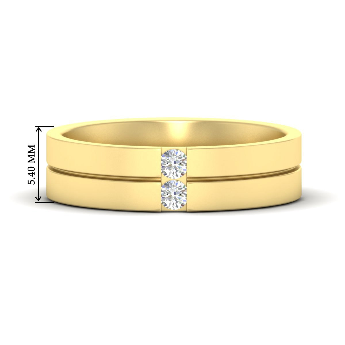 Mens 2 Stone Band Fascinating Diamonds