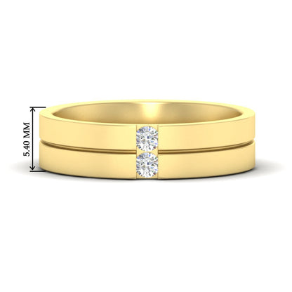 Mens 2 Stone Band Fascinating Diamonds