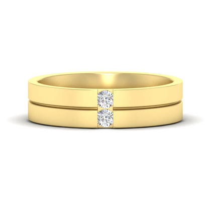 Mens 2 Stone Band Fascinating Diamonds