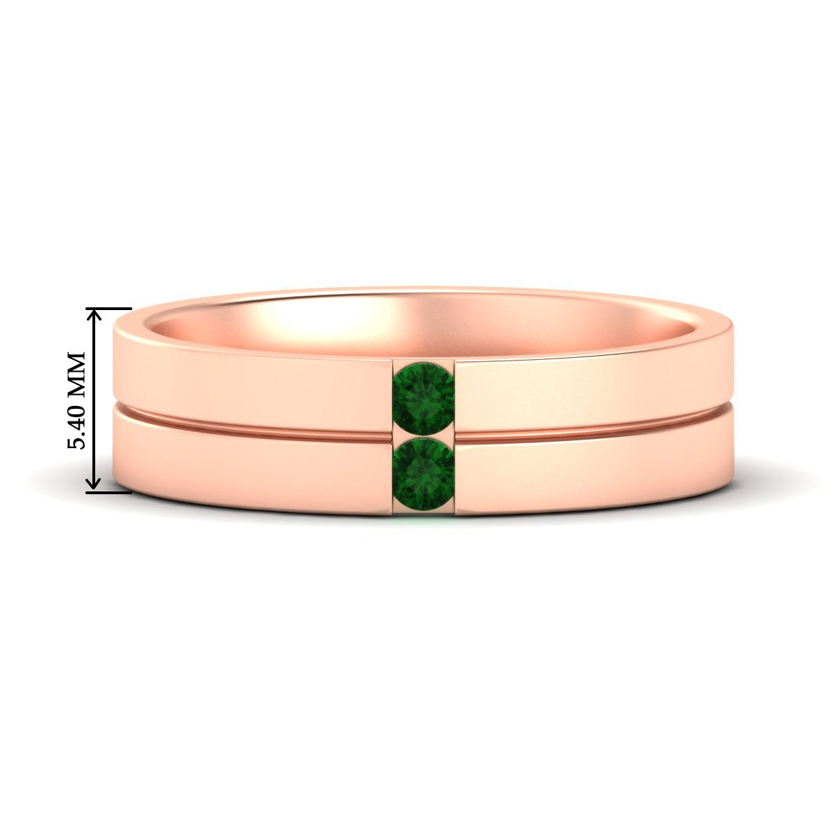 Mens 2 Stone Band Fascinating Diamonds