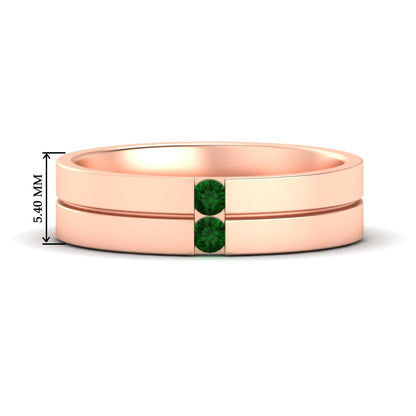 Mens 2 Stone Band Fascinating Diamonds