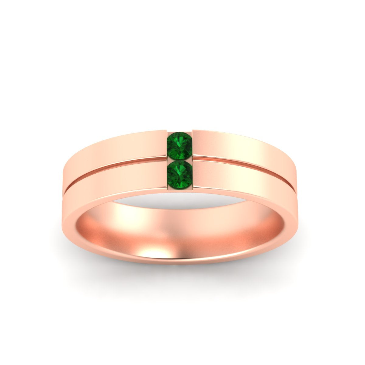 Mens 2 Stone Band Fascinating Diamonds