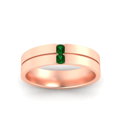 Mens 2 Stone Band Fascinating Diamonds