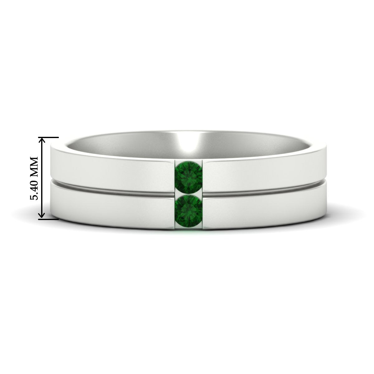 Mens 2 Stone Band Fascinating Diamonds